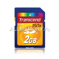 Карта памяти 2GB Secure Digital Card 150X, Transcend