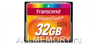 Карта памяти 1GB CompactFlash Card 133X, Transcend