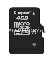 Карта памяти 4GB microSD/TransFlash, Class 4, Kingston