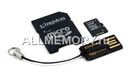 Карта памяти 32GB microSD/TransFlash Class 4 (with SD adapter + USB reader) Kingston