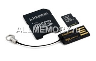 Карта памяти 32GB microSD/TransFlash Class 10 (with SD adapter + USB reader) Kingston