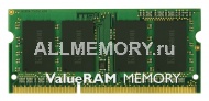 1GB DDR3 PC10600 SO-DIMM CL9 Kingston ValueRAM